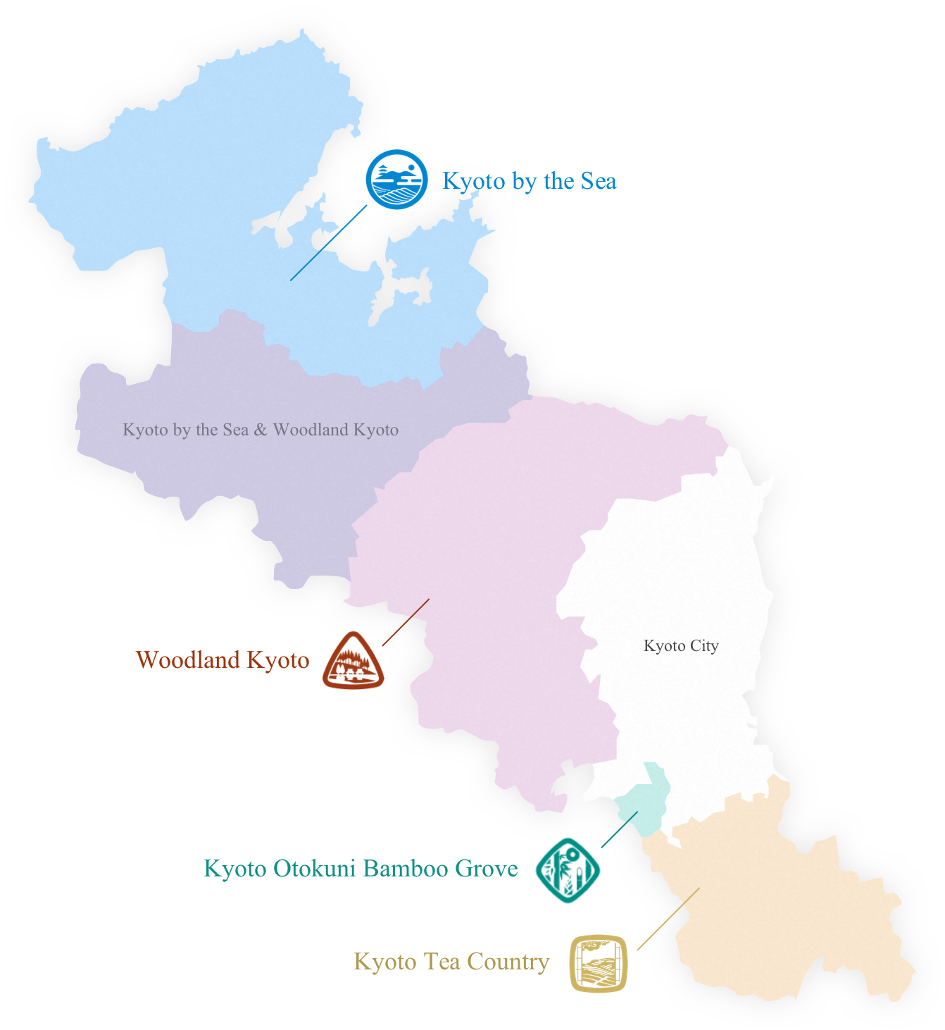 A map of Japan showing the location of Kyoto Prefecture