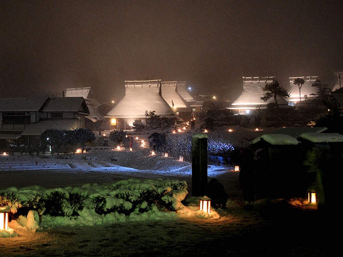 Snow Lantern Festival in Miyama’s Thatched Village