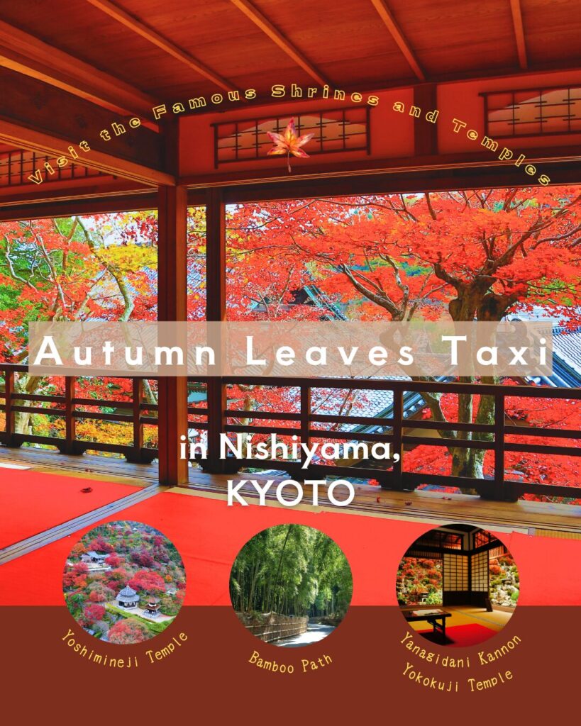 ＼Visit the Famous Shrines and Temples of Nishiyama, Kyoto from the Comfort of a Taxi on this 3-hour Experience! 🚖／
